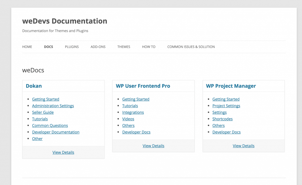 weDocs——WordPress帮助文档插件